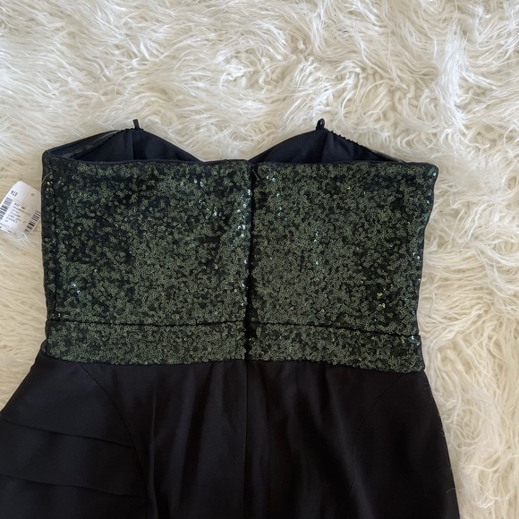 NWT Strapless sequin Badgley Mischka Dress. Emerald green size 10 - Picture 2 of 6